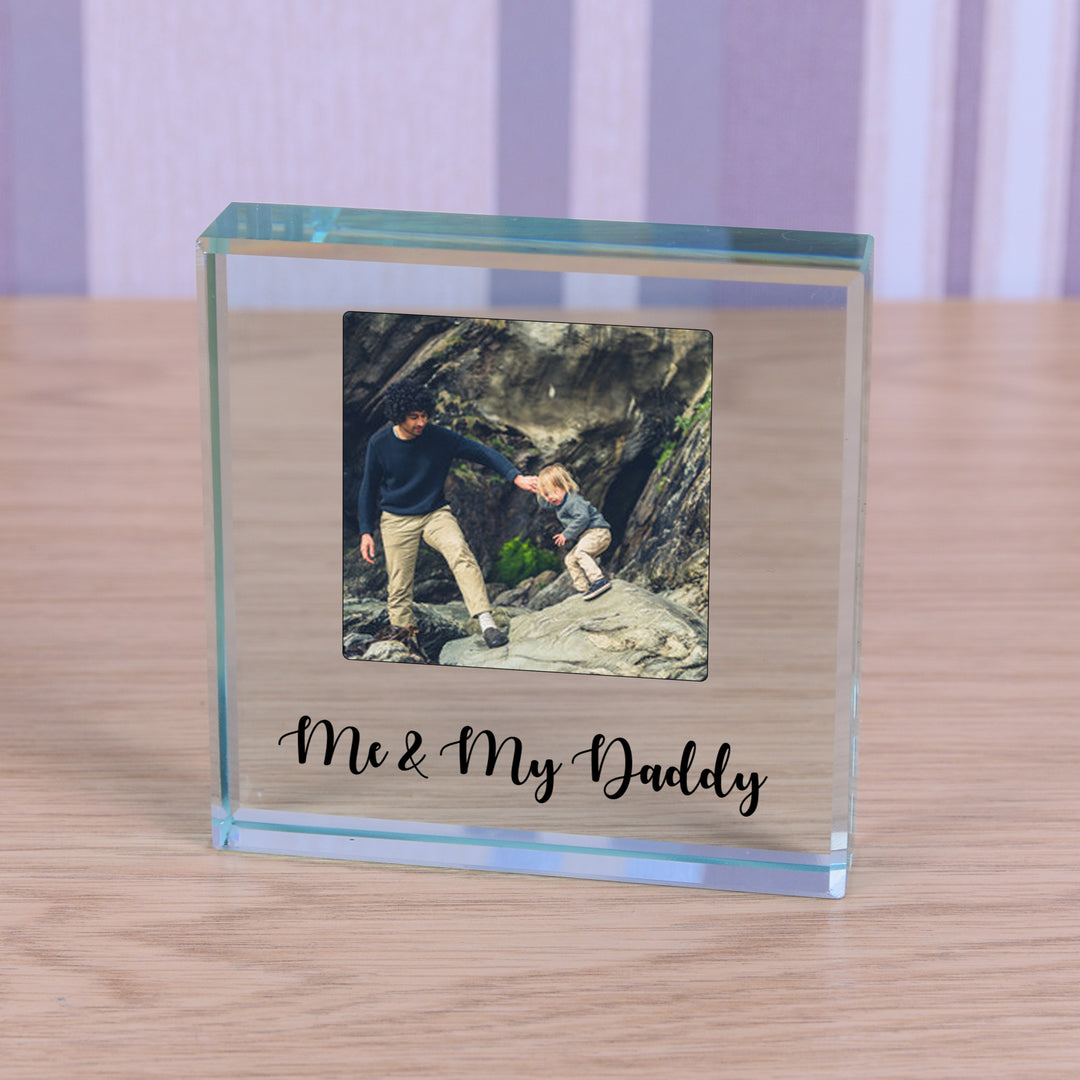 Personalised Photo Glass Token for Daddy