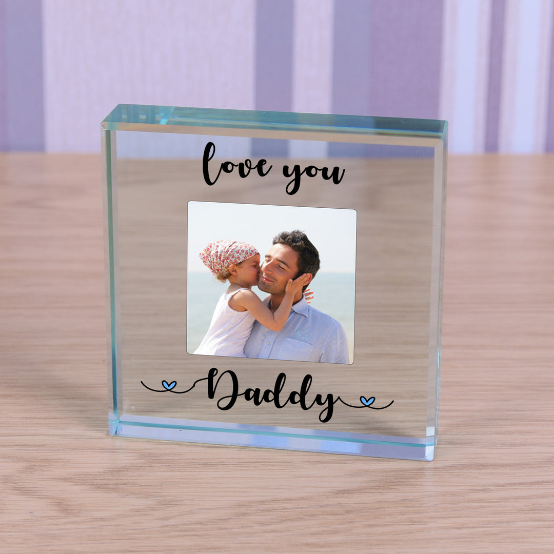 Personalised Love You Glass Token with Photo