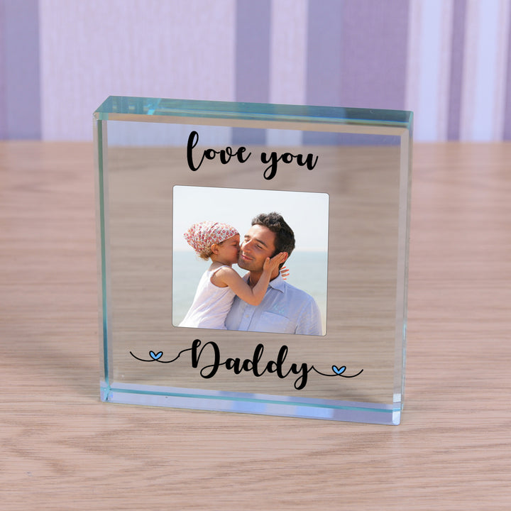 Personalised Love You Glass Token with Photo