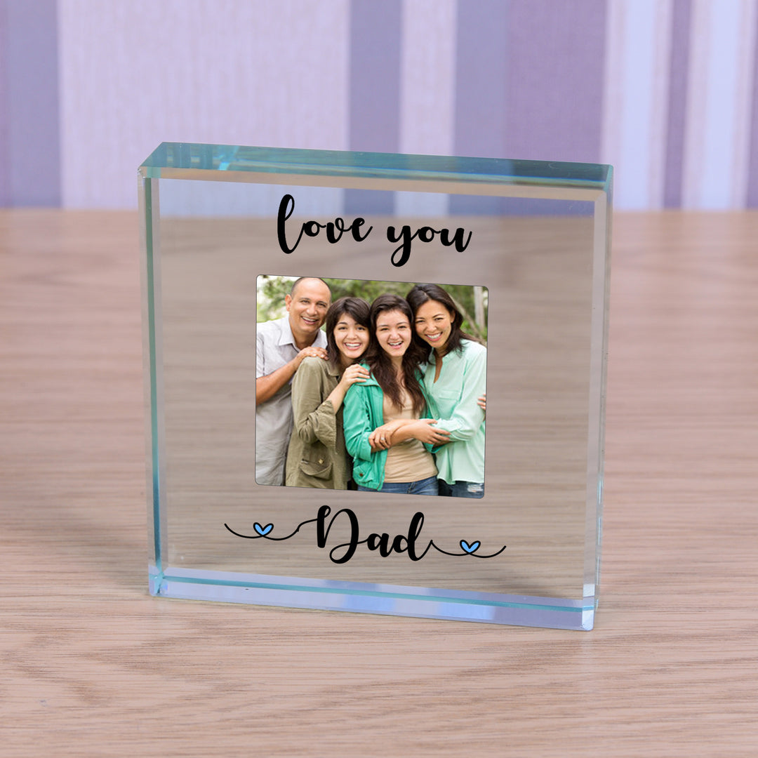 Personalised Love You Glass Token with Photo