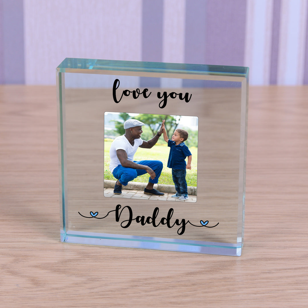 Personalised Love You Glass Token with Photo