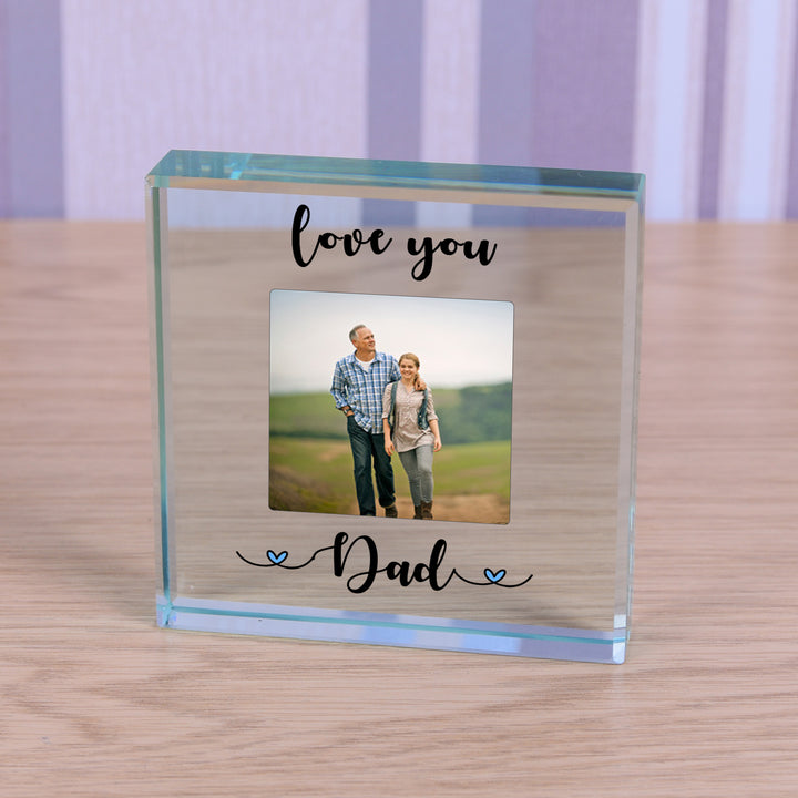 Personalised Love You Glass Token with Photo