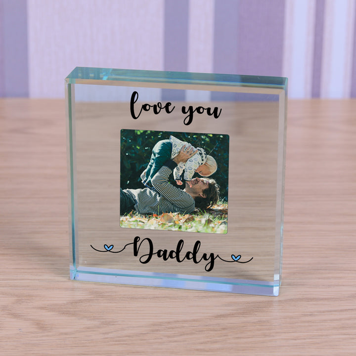 Personalised Love You Glass Token with Photo