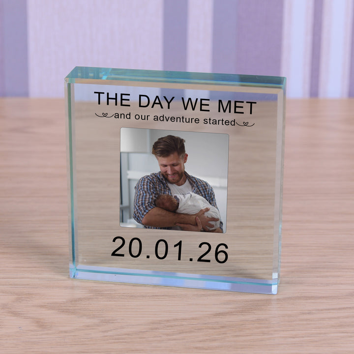 Personalised Photo Glass Token with Date