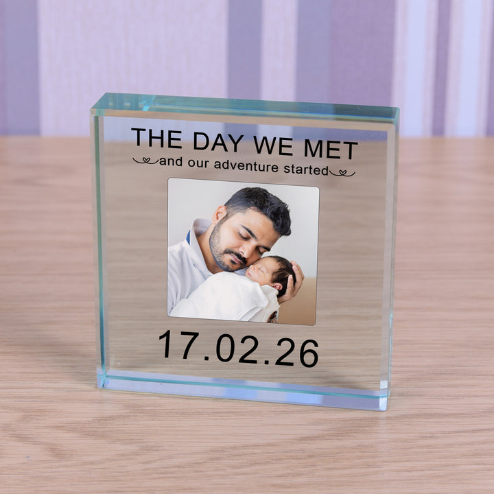 Personalised Photo Glass Token with Date