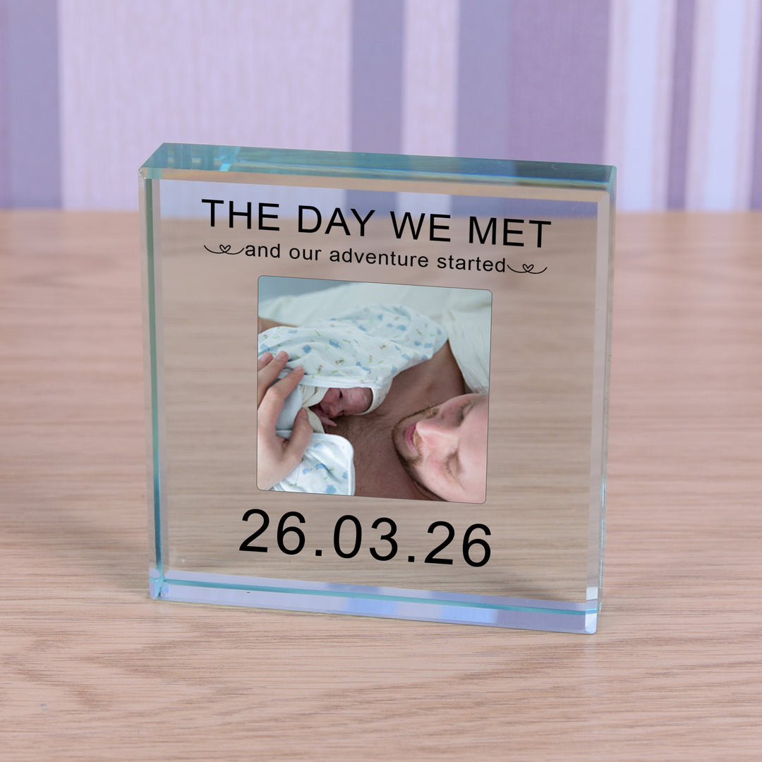 Personalised Photo Glass Token with Date