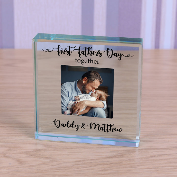 Personalised First Father’s Day Together Glass Token