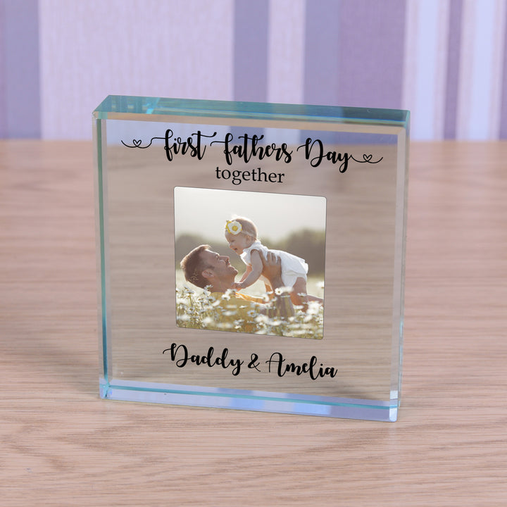 Personalised First Father’s Day Together Glass Token