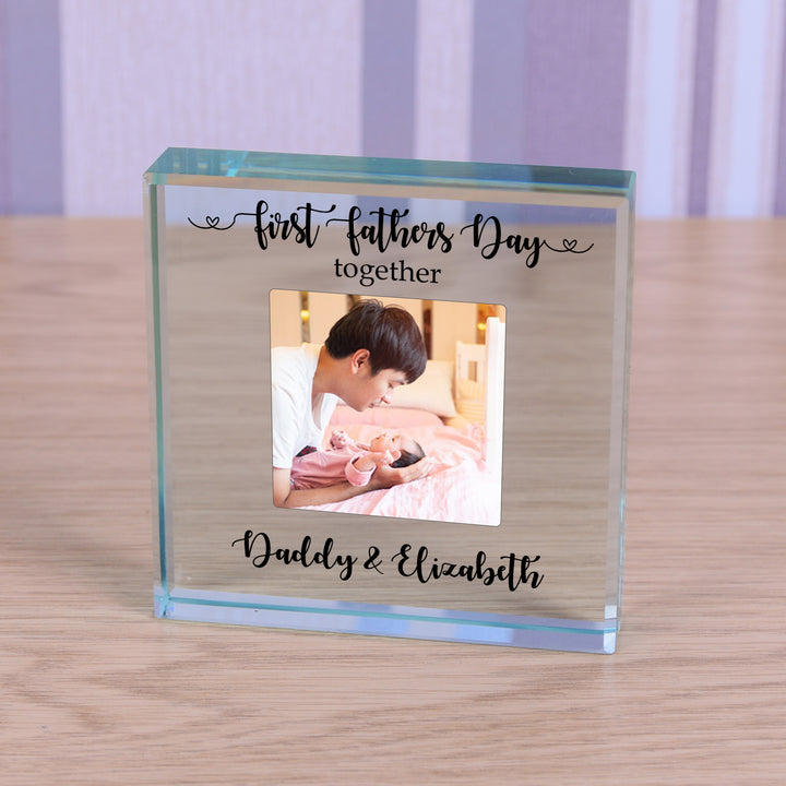Personalised First Father’s Day Together Glass Token