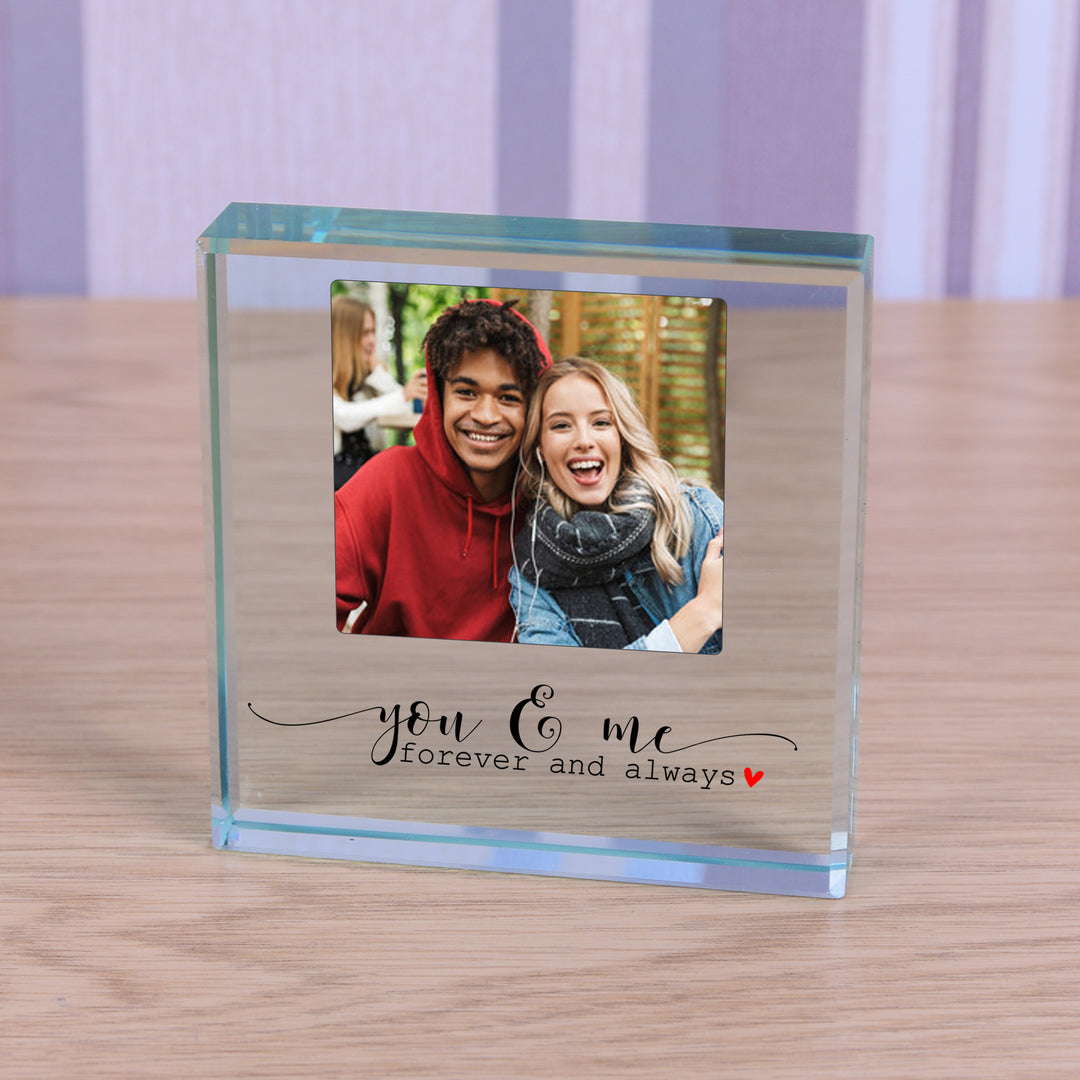 Personalised You &amp; Me Glass Token with Photo