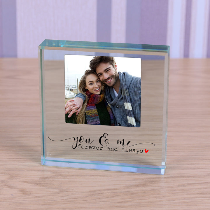 Personalised You &amp; Me Glass Token with Photo