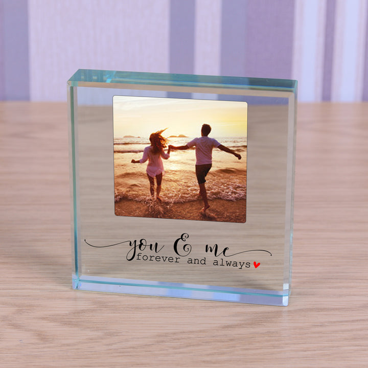 Personalised You &amp; Me Glass Token with Photo