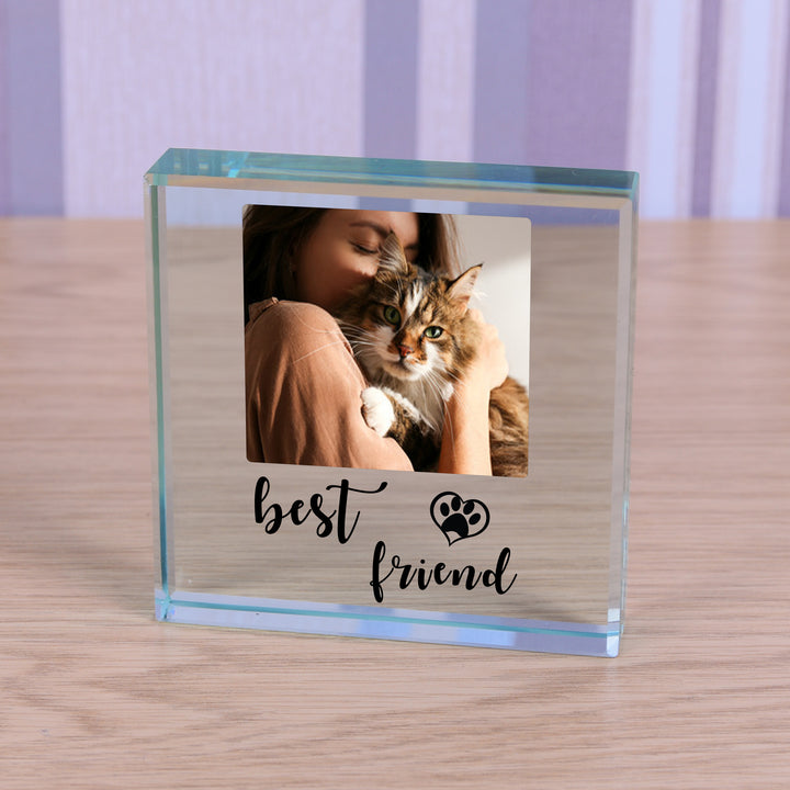 Personalised Best Friend Pet Glass Photo Token