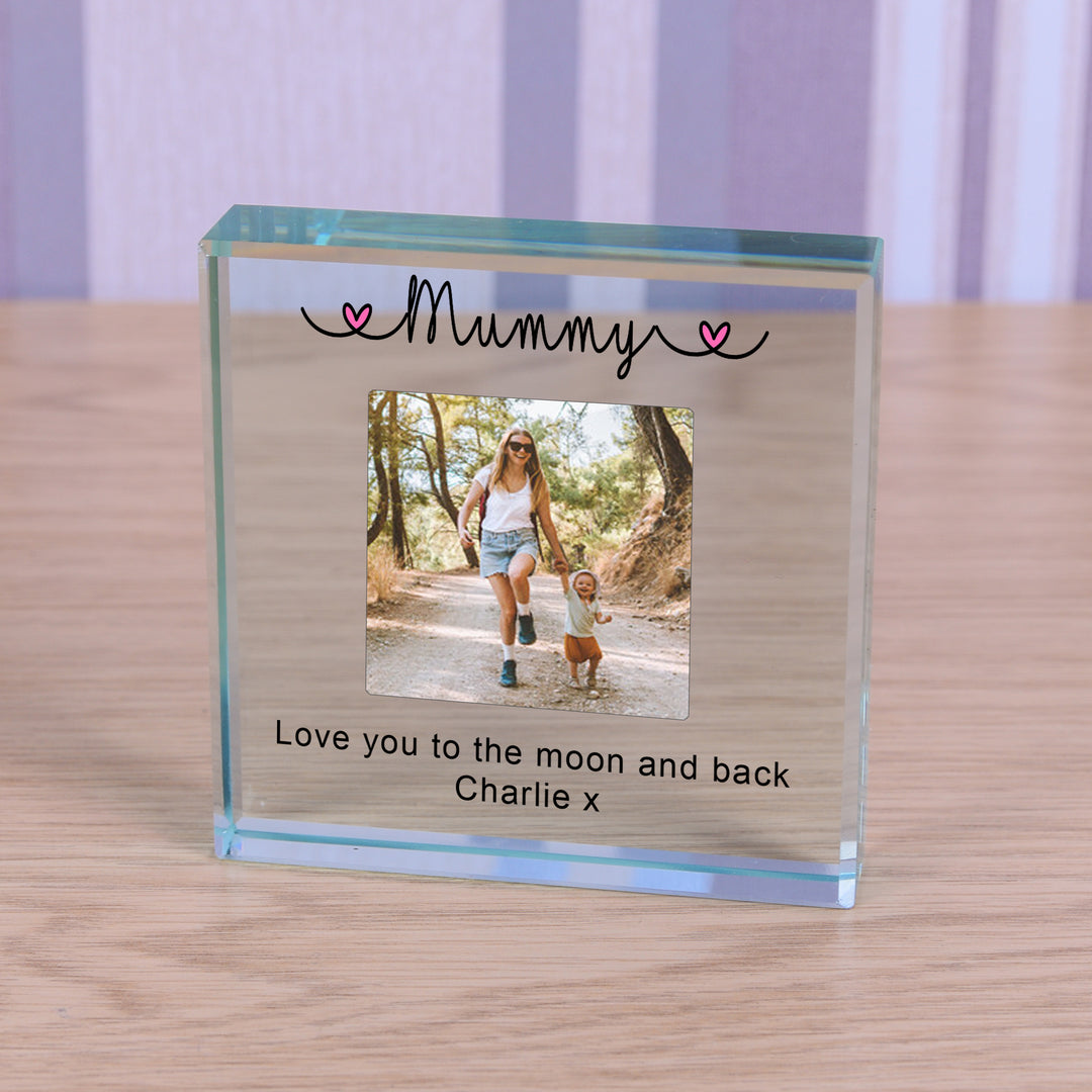 Personalised Mummy Glass Token with Photo