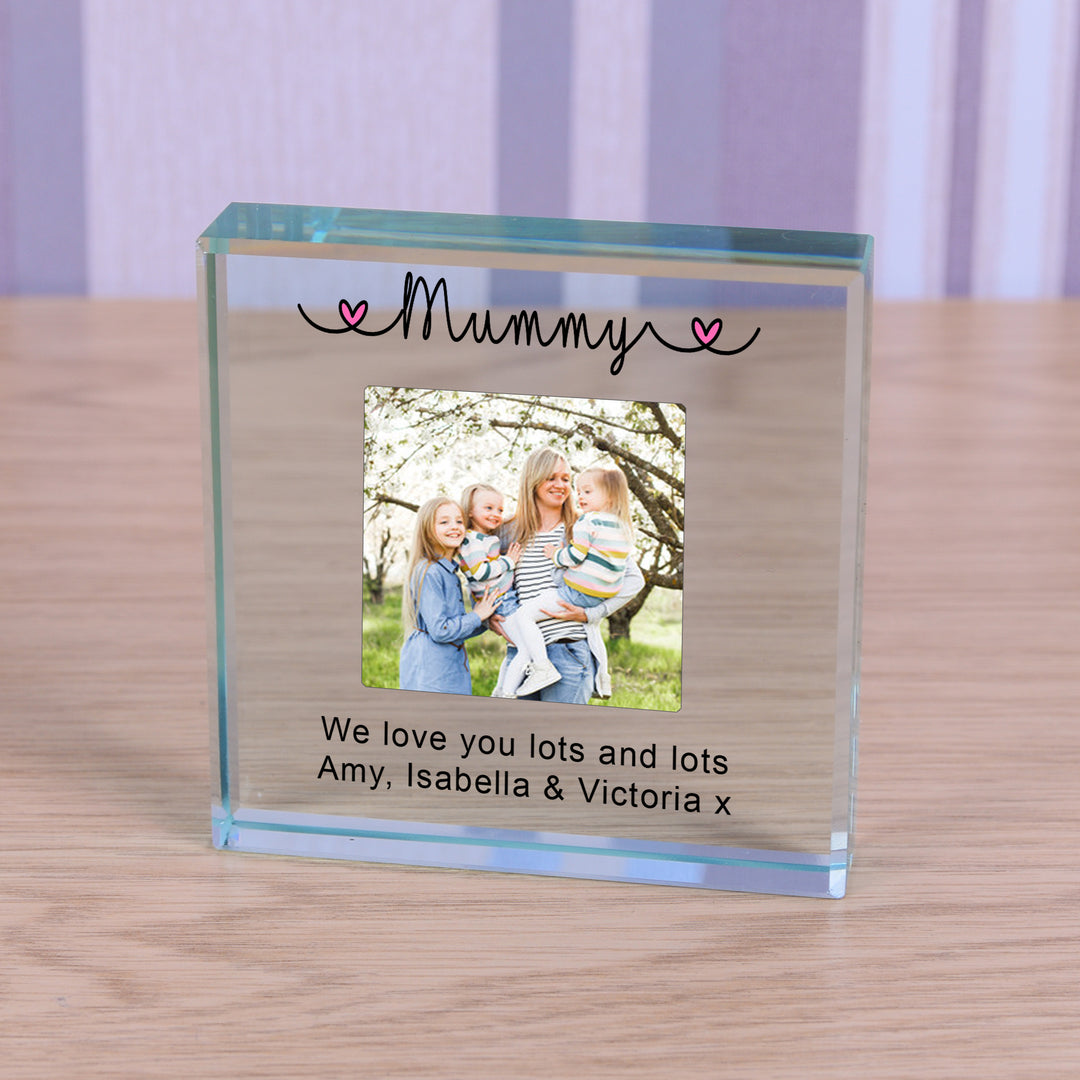 Personalised Mummy Glass Token with Photo