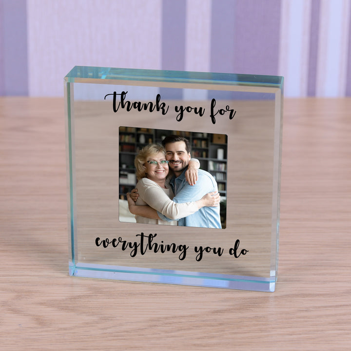 Personalised Thank You Glass Token with Photo