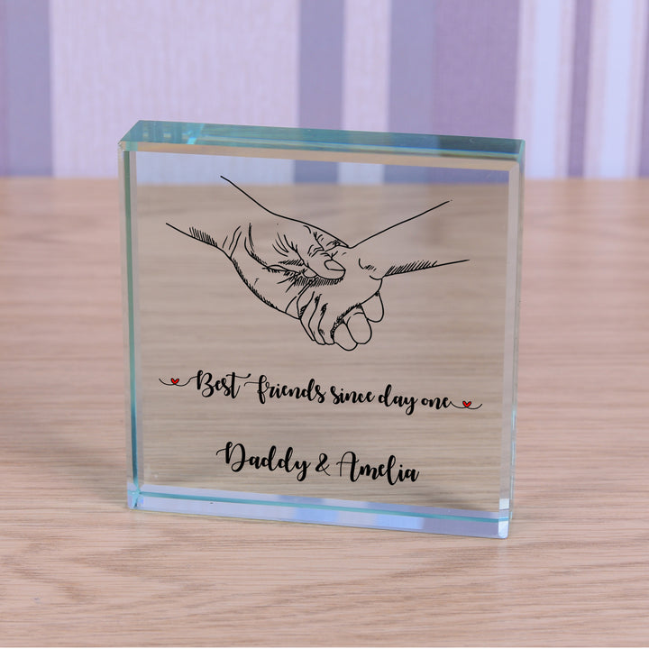 Personalised Daddy Best Friends Glass Token