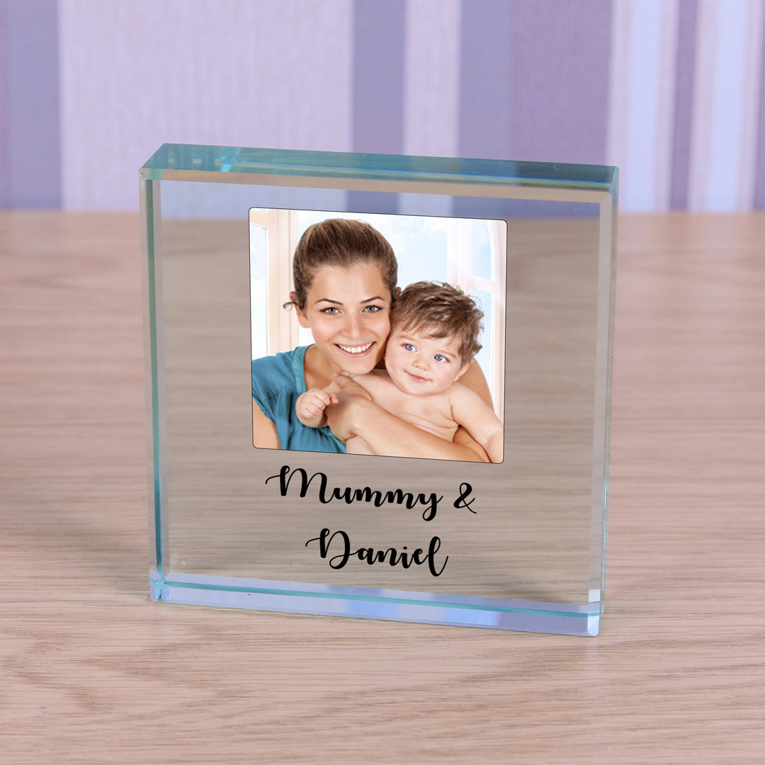 Personalised Mummy &amp; Photo Glass Token