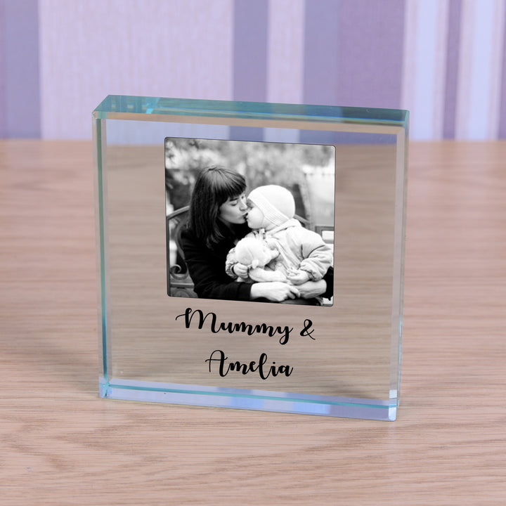 Personalised Mummy &amp; Photo Glass Token