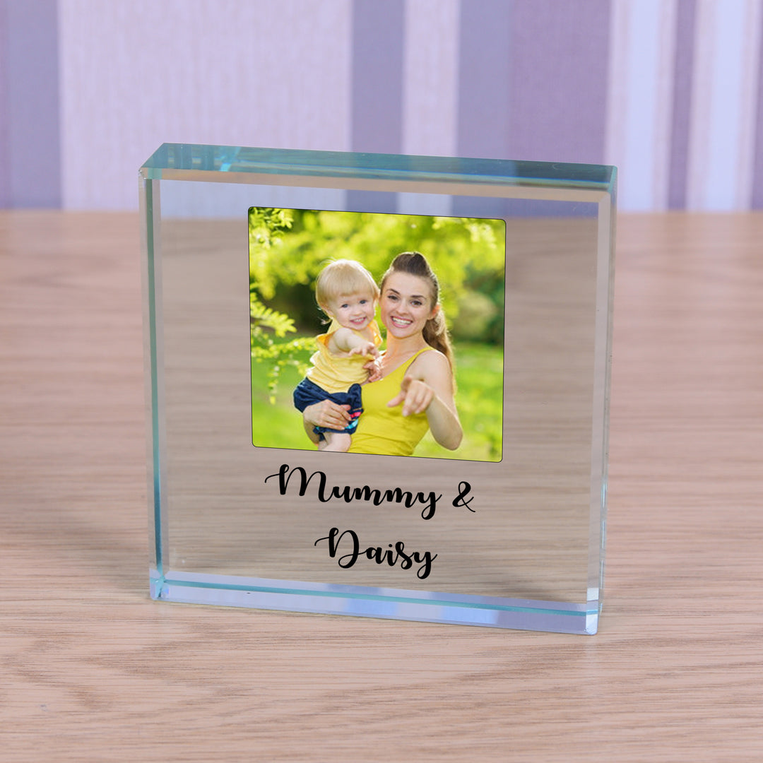 Personalised Mummy &amp; Photo Glass Token