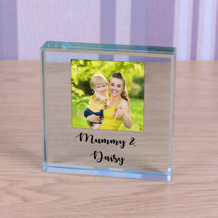 Personalised Mummy &amp; Photo Glass Token