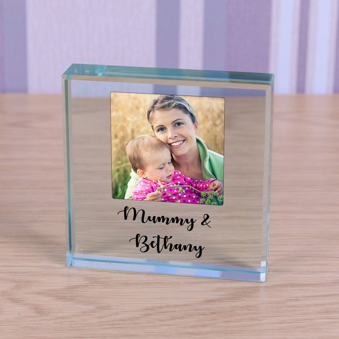 Personalised Mummy &amp; Photo Glass Token