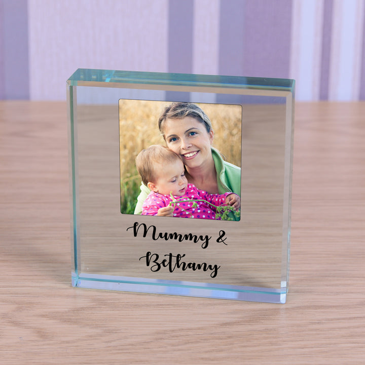 Personalised Mummy &amp; Photo Glass Token