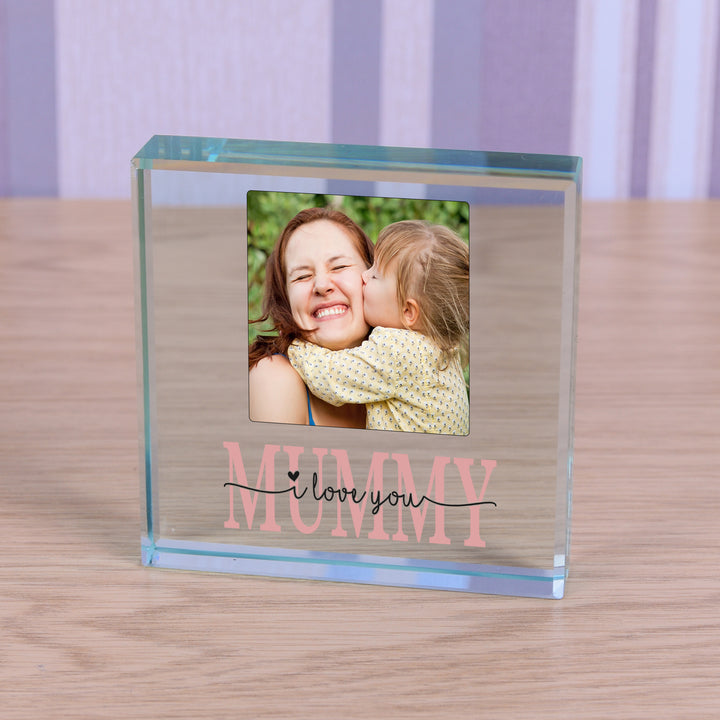 Personalised Love Mummy Glass Token with Photo