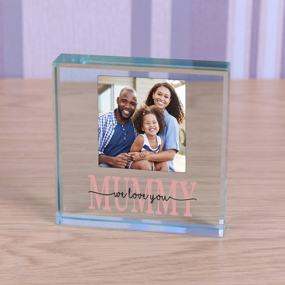 Personalised Love Mummy Glass Token with Photo