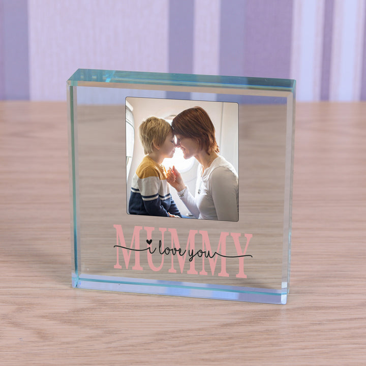 Personalised Love Mummy Glass Token with Photo