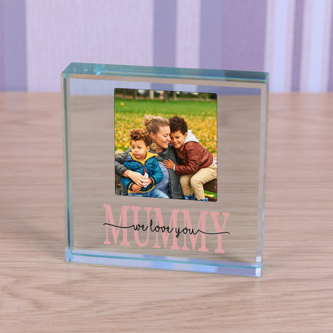 Personalised Love Mummy Glass Token with Photo