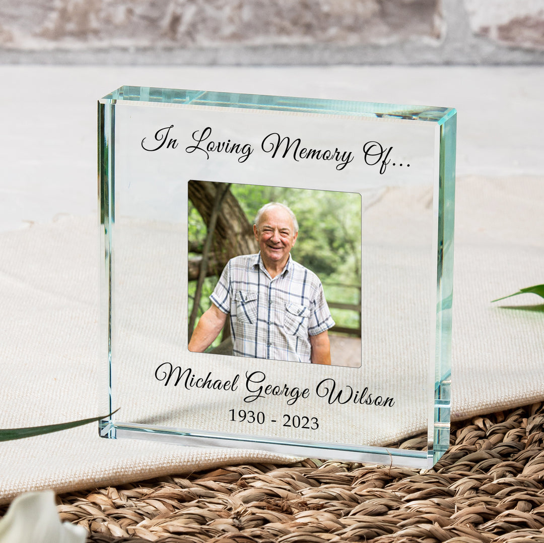 Personalised In Loving Memory Glass Token with Photo