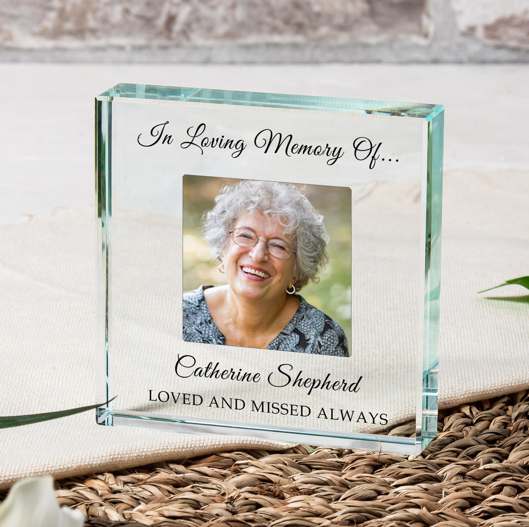 Personalised In Loving Memory Glass Token with Photo