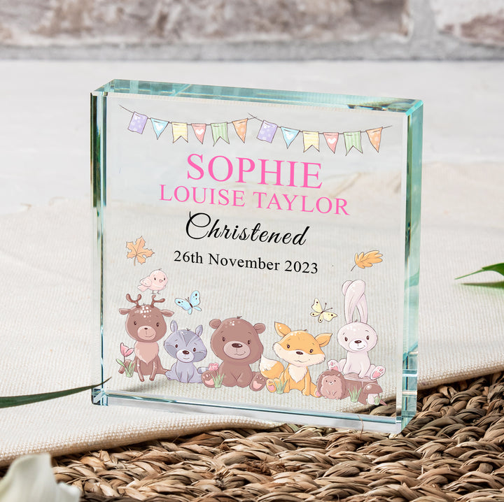 Personalised Christening Glass Token