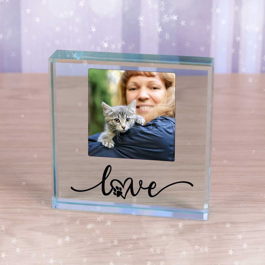 Personalised Me and My Pet Glass Photo Token