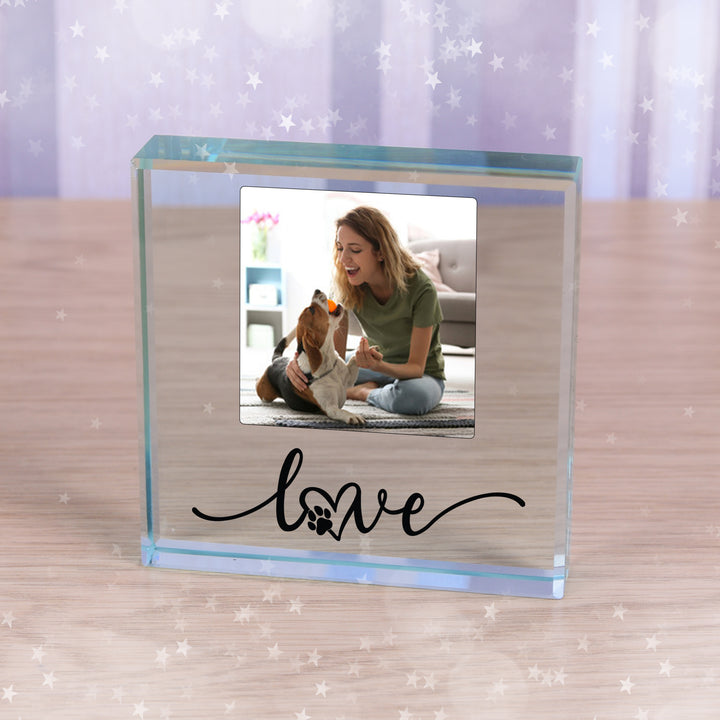 Personalised Me and My Pet Glass Photo Token