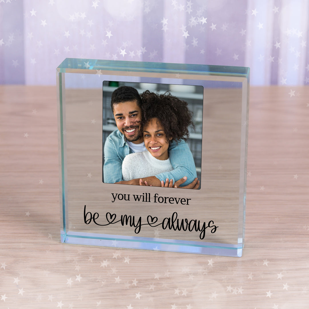 Personalised Be My Always Glass Photo Token