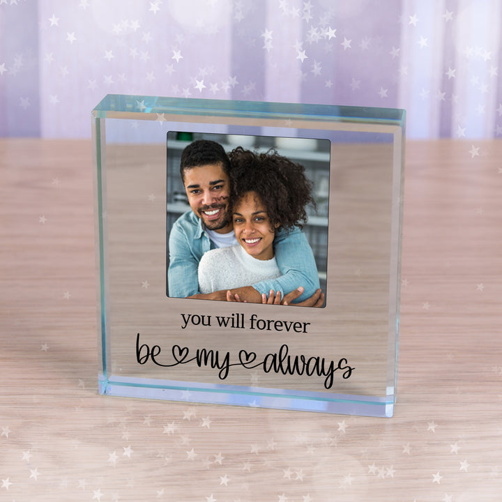 Personalised Be My Always Glass Photo Token