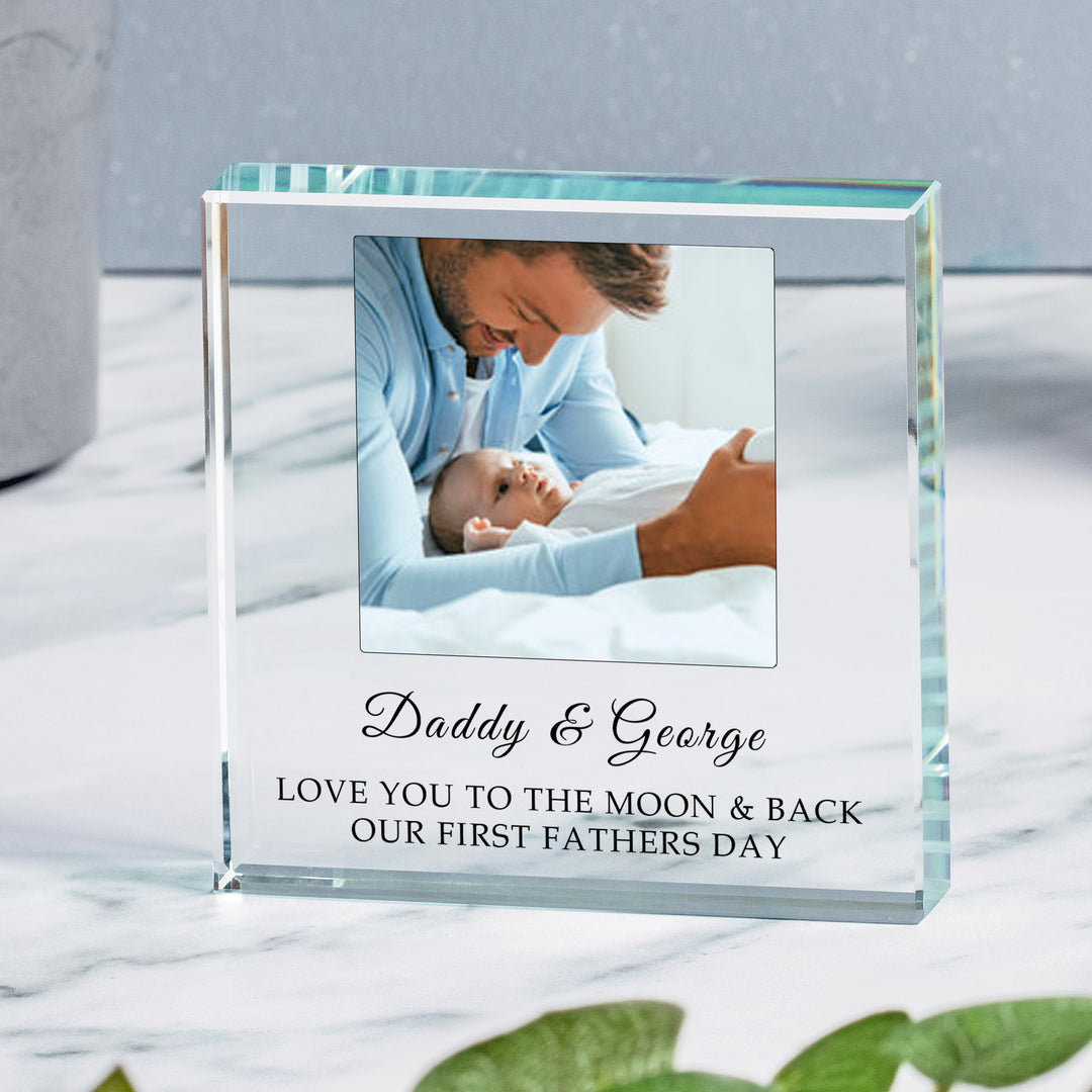 Personalised Photo Glass Token with Message