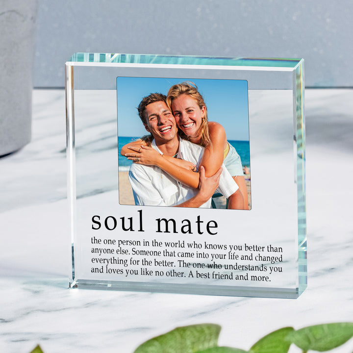 Personalised Soulmate Glass Photo Token