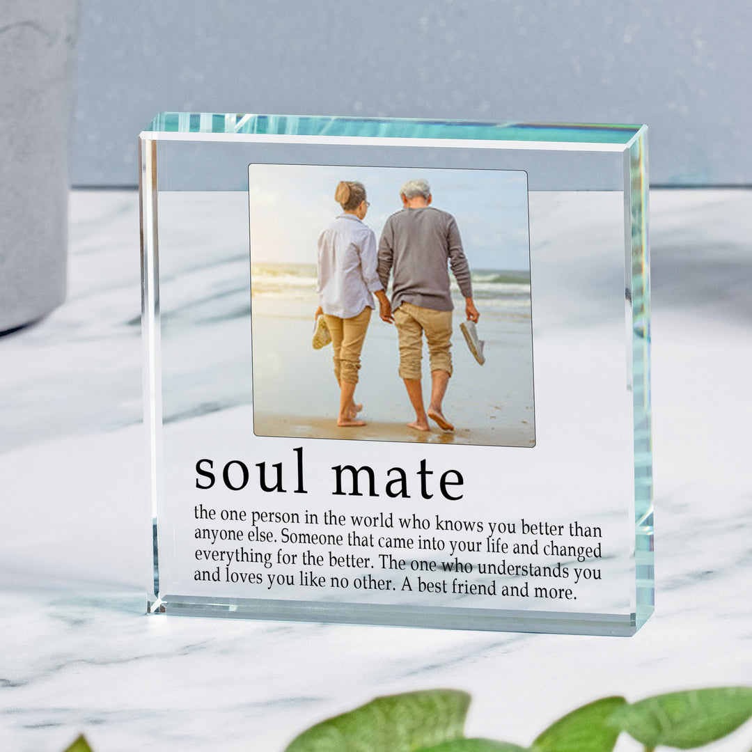 Personalised Soulmate Glass Photo Token
