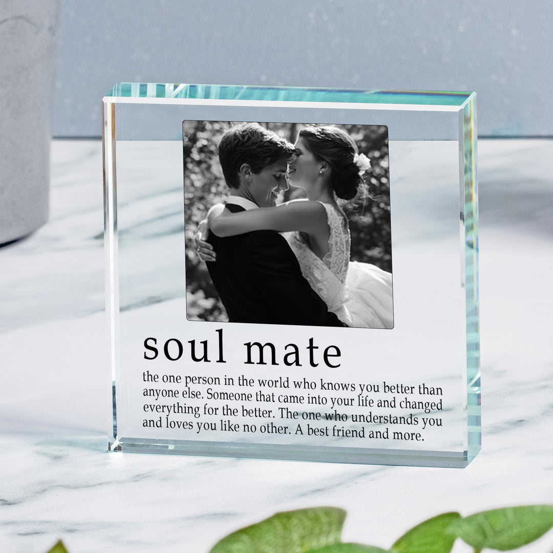 Personalised Soulmate Glass Photo Token