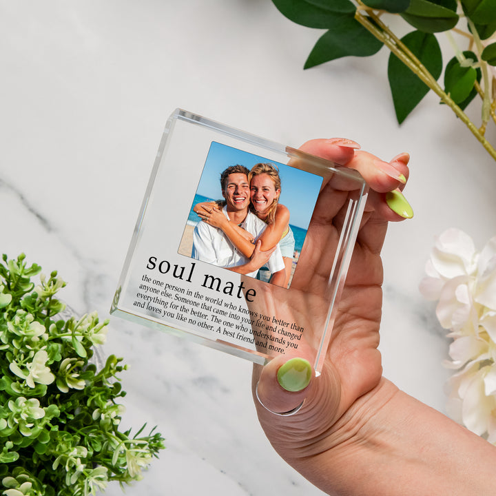 Personalised Soulmate Glass Photo Token