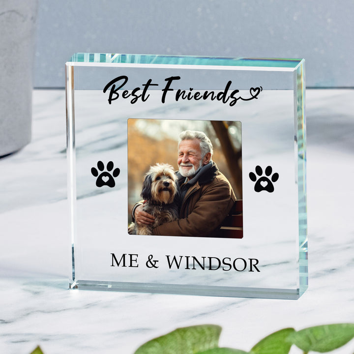 Personalised Pet Best Friends Glass Token with Photo