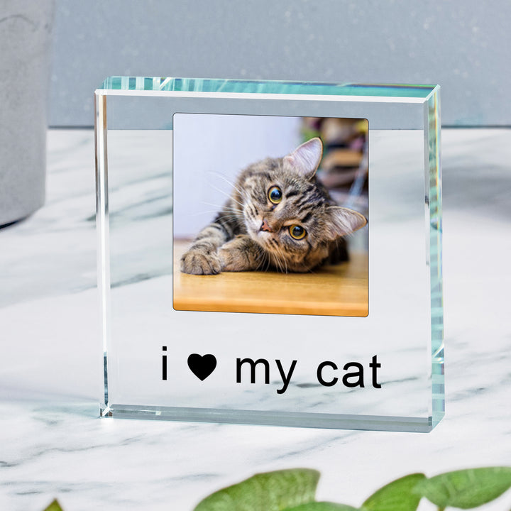 Personalised Love My Pet Glass Token with Photo
