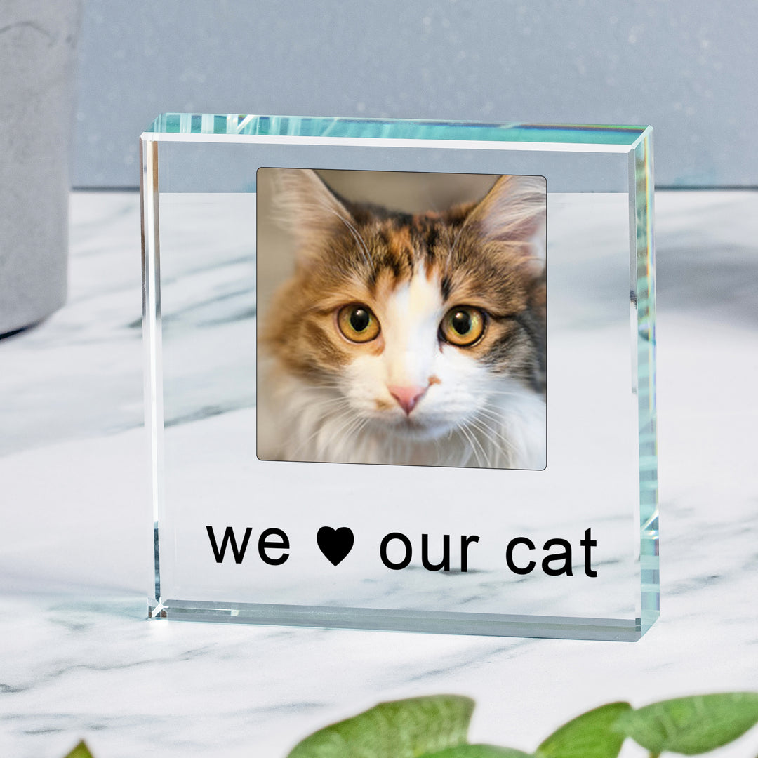 Personalised Love My Pet Glass Token with Photo