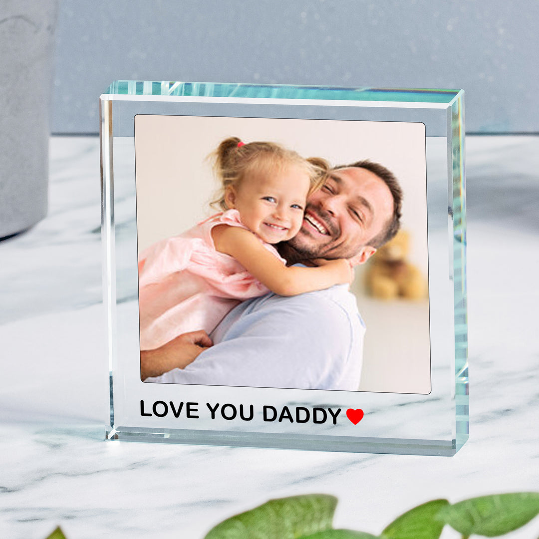 Personalised Love You Photo Glass Token