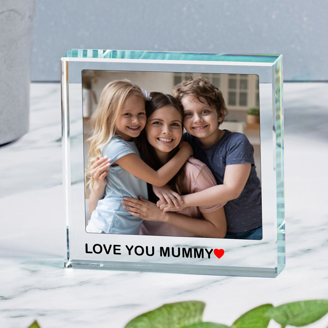 Personalised Love You Photo Glass Token