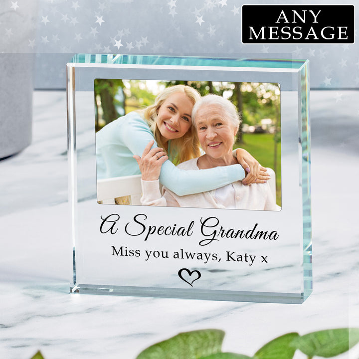 Personalised Memorial Glass Token with Photo