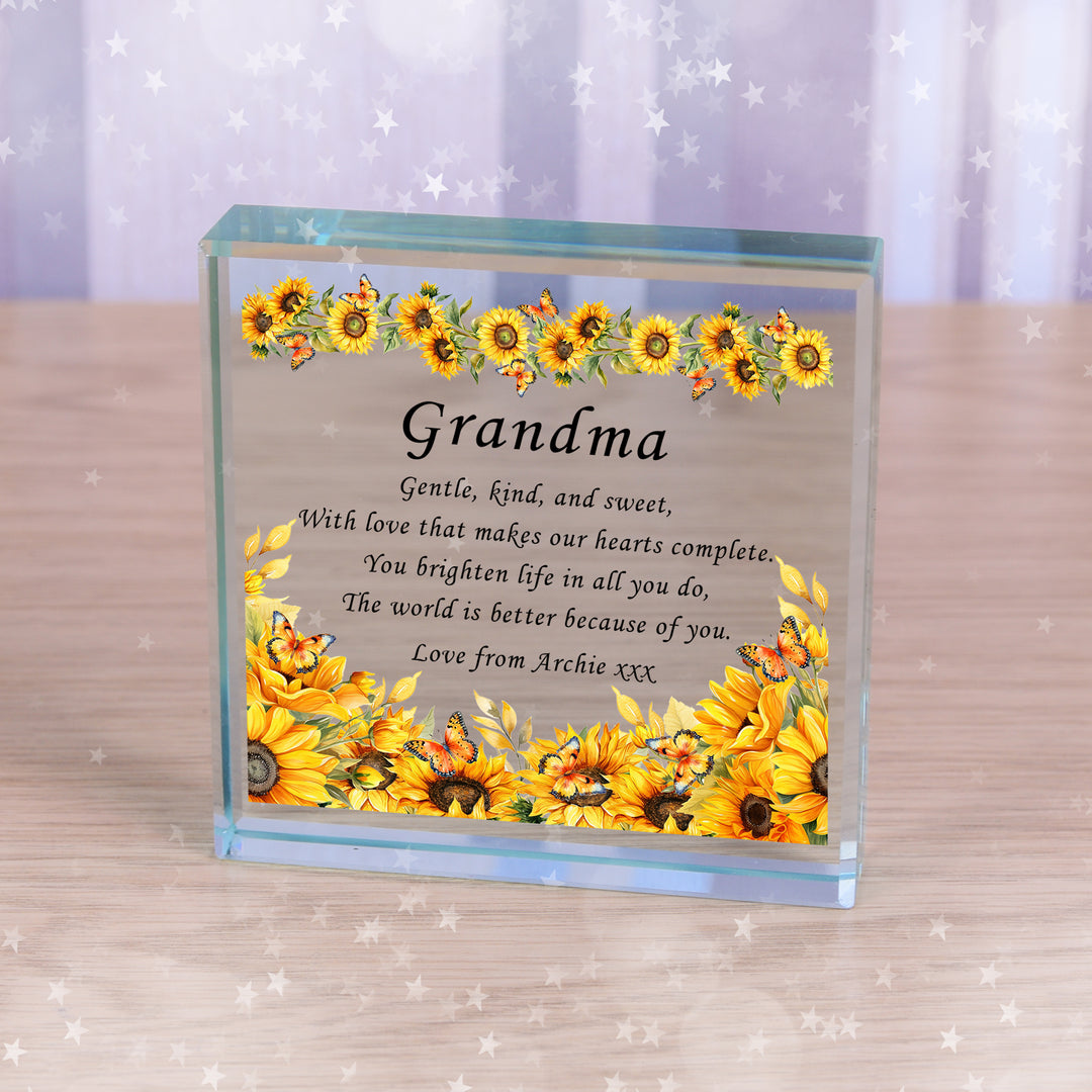 Personalised Because of You Glass Token Gift